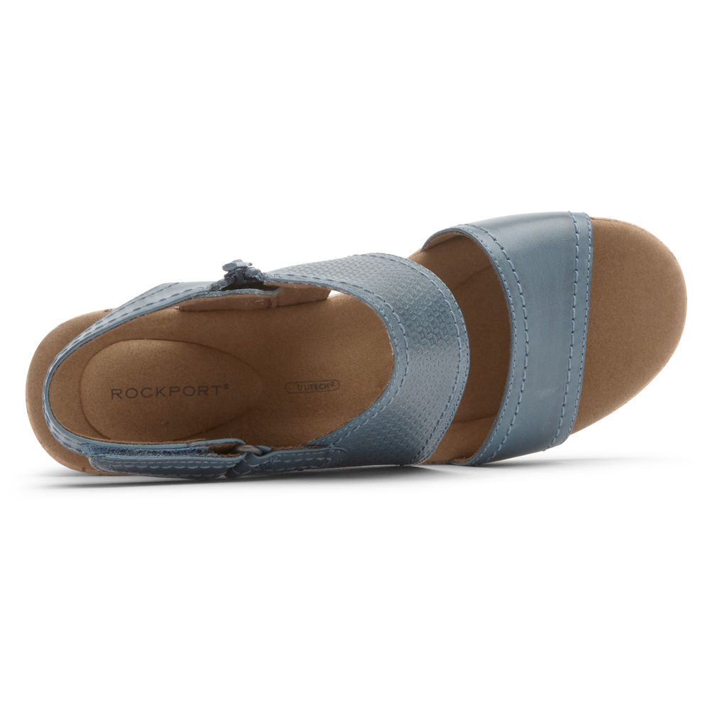 Rockport Womens Sandals Blue - Briah Asymmetrical 2-Piece - UK 359-RNDILW